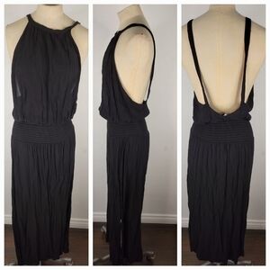Stillwater Maxi Dress Sz M Open Back Side Slit Sleeveless